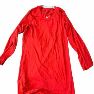 Nike Pro Dri-FIT Red Long Sleeve Compression Top | Size XS